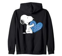 Peanuts Snoopy Woodstock Valentines Love Life Classic Hugs Zip Hoodie