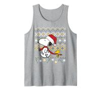 Peanuts Snoopy Woodstock Xmas Christmas Cheer Classic Sweet Tank Top