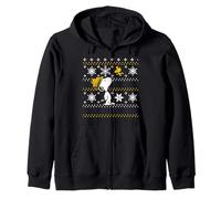 Peanuts Snoopy Woodstock Xmas Christmas Fun Pattern Classic Zip Hoodie