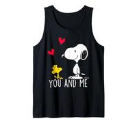 Peanuts Snoopy Woodstock You Me Valentines Love Heart Retro Tank Top