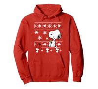 Peanuts Snoopy Xmas Christmas Classic Cookie Pattern Festive Pullover Hoodie
