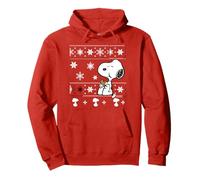 Peanuts Snoopy Xmas Christmas Classic Cookie Pattern Festive Pullover Hoodie
