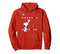 Peanuts Snoopy Xmas Christmas Classic Stars Pattern Festive Pullover Hoodie