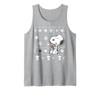 Peanuts Snoopy Xmas Christmas Cookie Pattern Classic Festive Tank Top