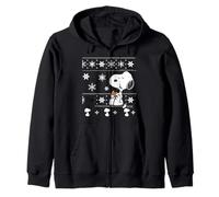 Peanuts Snoopy Xmas Christmas Cookie Pattern Festive Classic Zip Hoodie