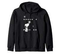 Peanuts Snoopy Xmas Christmas Stars Pattern Festive Classic Zip Hoodie