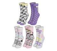 United Labels The Peanuts Snoopy Socks for Women - Women's Sneaker Stockings 38-43 (Pack of 5), multicoloured, 38-43