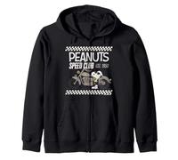 Peanuts Speed Bumps Snoopy Biker Club Racing Retro Shades Zip Hoodie