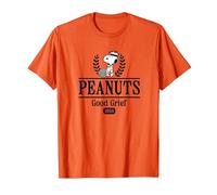 Peanuts - Sports Collegiate T-Shirt, Men, Orange, XX-Large