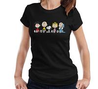 Peanuts The Gang Sit Down Women's T-Shirt Black