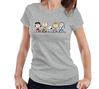 Peanuts The Gang Sit Down Women's T-Shirt Heather Grey