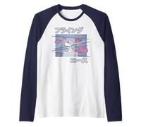 Peanuts Tokyo Snoopy Flying Ace Cute Fun Vintage 90s Manga Raglan Baseball Tee