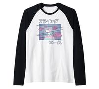 Peanuts Tokyo Snoopy Flying Ace Cute Fun Vintage Manga 90s Raglan Baseball Tee