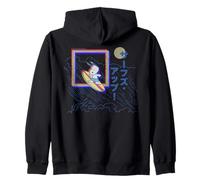 Peanuts Tokyo Snoopy Surfs Up Japan Vintage Kanji Glitch VHS Zip Hoodie