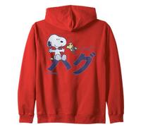 Peanuts Tokyo Snoopy Woodstock Japan Hugs Kanji Love XO BFF Zip Hoodie