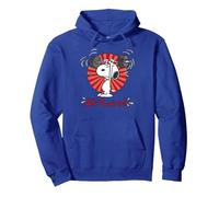 Peanuts Tokyo Snoopy Workout Japan Comic Retro 90s Gym Manga Pullover Hoodie, Adult Unisex, Royal Blue, X-Large