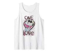 Peanuts Vintage Snoopy Joe Cool One Love Glitch Valentines Tank Top