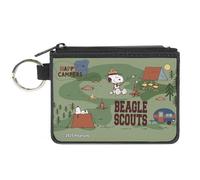 Peanuts Wallet, Coin Purse, Peanuts Happy Camper Beagle Scouts Scenes, Canvas