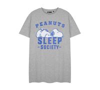 Peanuts Women's Adult Short Sleeve Nightdress (Grey Marl) in Grey | Size: 2XL Peanuts Grey 2XL