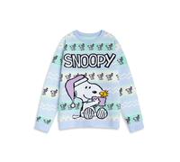 Peanuts Womens Blue Snoopy Christmas Jumper - XX-Large