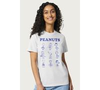 Peanuts Women's Character Sketches Relaxed Fit T-Shirt in White | Size: 2XL Peanuts White 2XL