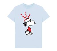 Peanuts Women's Joe Cool Snoopy Crown T-Shirt in Blue | Size: XL Peanuts Blue XL