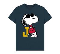 Peanuts Women's Joe Cool Snoopy Retro Sports T-Shirt in Blue | Size: Small Peanuts Blue S