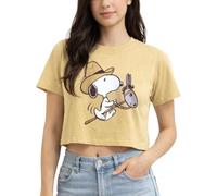 Peanuts Women's L Peanuts Ss Tee Cropped