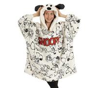 Peanuts Womens/ladies Snoopy Blanket Hoodie Off White/black (One Size)