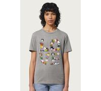 Peanuts Women's Love Letters The Gang Relaxed Fit T-Shirt in Mid Grey | Size: Small Peanuts Mid Grey S