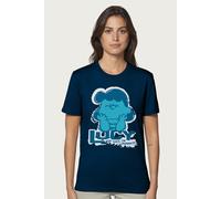 Peanuts Women's Lucy Van Pelt Who Says Im Crabby Relaxed Fit T-Shirt in Navy | Size: XL Peanuts Navy XL