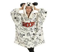 Peanuts Womens Off-White Snoopy Blanket Hoodie (One Size)