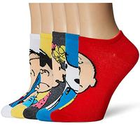 Peanuts Women's Snoopy 5 Pack No Show Socks Casual, Assorted Bright, 8-10 UK