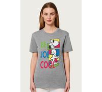 Peanuts Women's Snoopy Be Joe Cool Relaxed Fit T-Shirt in Mid Grey | Size: 2XL Peanuts Mid Grey 2XL