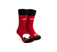 Peanuts Women's Snoopy Fluffy Socks 2.5/7.5 UK Breathable Sports Casual Work in Red Peanuts Red One Size