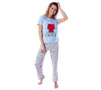 Peanuts Women's Snoopy Happiness is Sleeping In Shirt And Pants Sleepwear Pajama Set (2X-Large)