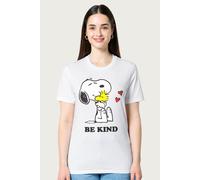 Peanuts Women's Snoopy HuggingLove Hearts Be Kind Relaxed Fit T-Shirt in White | Size: Medium Peanuts White M