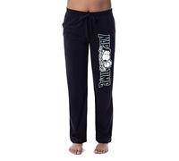 Peanuts Womens' Snoopy Nap Time Character Comic Sleep Pajama Pants, Black, XL