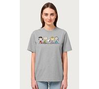 Peanuts Women's The Gang Sit Down Relaxed Fit T-Shirt in Mid Grey | Size: Small Peanuts Mid Grey S