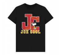 Peanuts Women's Varsity Joe Cool Snoopy Retro T-Shirt in Black | Size: Medium Peanuts Black M
