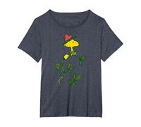 Peanuts - Woodstock Branch T-Shirt, Women's Plus, Heather Blue, 2X