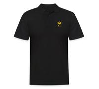 Peanuts Woodstock Sunglasses Embroidery Men's Polo Shirt Black