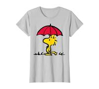 Peanuts - Woodstock Umbrella Oversized T-Shirt, Women, Silver Grey, Medium