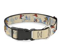 Peanuts Worldwide LLC Pet Collar, Dog Collar Plastic Buckle, Peanuts Snoopy and Friends Desert Cowboy Poses Beige, 20 to 31 Inches 1.5 Inch Wide