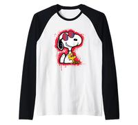 Peanuts Wyldstyle Snoopy Woodstock Graffiti Stencil Art Pop Raglan Baseball Tee