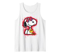 Peanuts Wyldstyle Snoopy Woodstock Graffiti Stencil Art Pop Tank Top