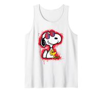 Peanuts Wyldstyle Snoopy Woodstock Graffiti Stencil Art Pop Tank Top