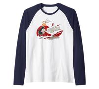 Peanuts Xmas Lucy Mistletoe Kiss Sparkle Christmas LOL Party Raglan Baseball Tee