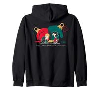 Peanuts Xmas Sally Schroeder Mistletoe Kiss Christmas Piano Zip Hoodie
