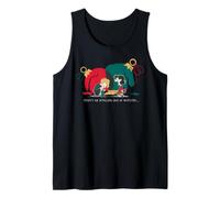 Peanuts Xmas Sally Schroeder Mistletoe Kiss Piano Christmas Tank Top